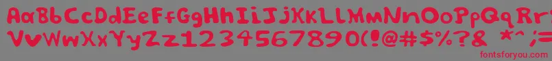 Spooky font by Jammycreamer com-Schriftart – Rote Schriften auf grauem Hintergrund