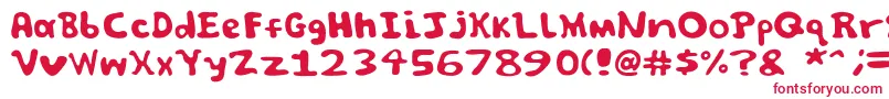 フォントSpooky font by Jammycreamer com – 白い背景に赤い文字