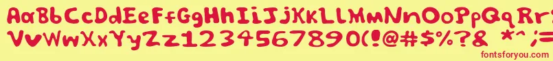 fuente Spooky font by Jammycreamer com – Fuentes Rojas Sobre Fondo Amarillo