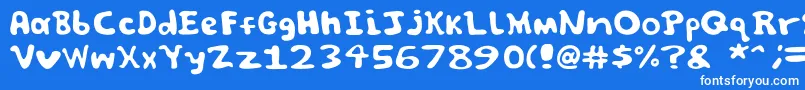 フォントSpooky font by Jammycreamer com – 青い背景に白い文字