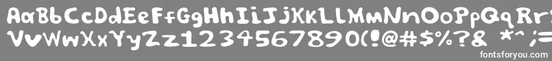 フォントSpooky font by Jammycreamer com – 灰色の背景に白い文字