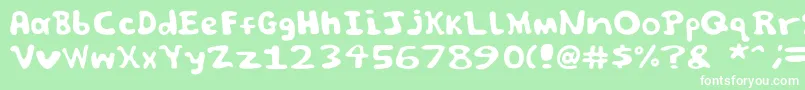 Spooky font by Jammycreamer com Font – White Fonts on Green Background