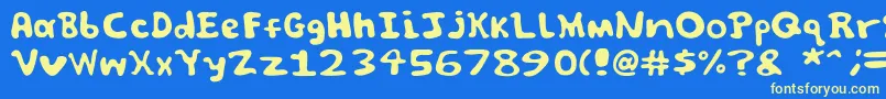 Spooky font by Jammycreamer com Font – Yellow Fonts on Blue Background
