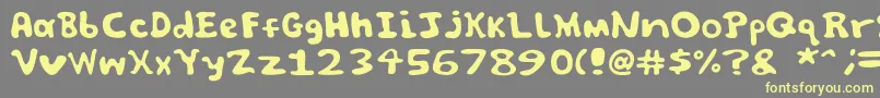 Police Spooky font by Jammycreamer com – polices jaunes sur fond gris