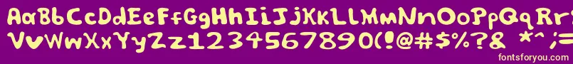 Spooky font by Jammycreamer com-fontti – keltaiset fontit violetilla taustalla