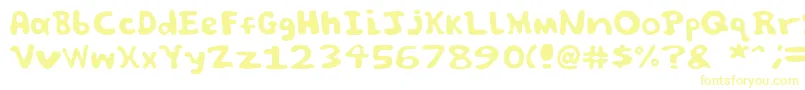Spooky font by Jammycreamer com Font – Yellow Fonts on White Background
