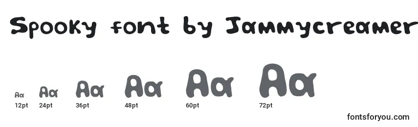 Rozmiary czcionki Spooky font by Jammycreamer com