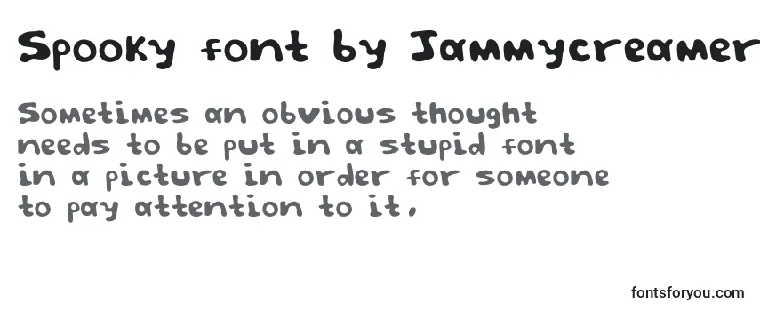 Przegląd czcionki Spooky font by Jammycreamer com
