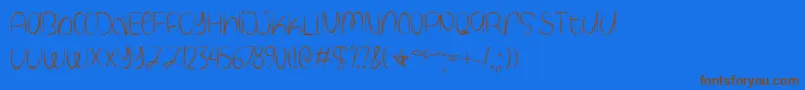 Spooky Halloween   Font – Brown Fonts on Blue Background