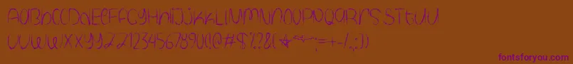 Spooky Halloween   Font – Purple Fonts on Brown Background