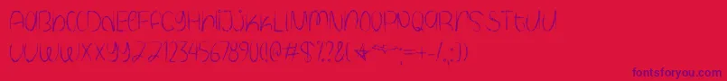Spooky Halloween   Font – Purple Fonts on Red Background