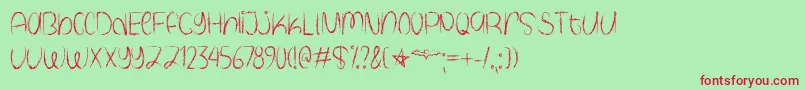 フォントSpooky Halloween   – 赤い文字の緑の背景