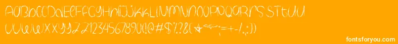 Spooky Halloween   Font – White Fonts on Orange Background