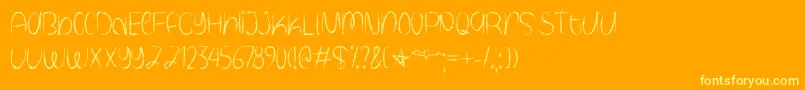 Spooky Halloween  -fontti – keltaiset fontit oranssilla taustalla