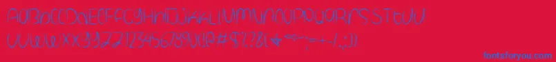 Spooky Halloween   Font – Blue Fonts on Red Background
