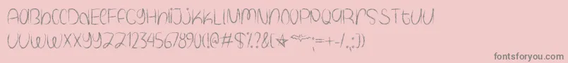 Spooky Halloween   Font – Gray Fonts on Pink Background