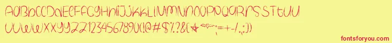Spooky Halloween   Font – Red Fonts on Yellow Background
