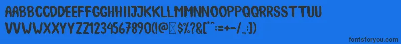 SpookyBooah Font – Black Fonts on Blue Background