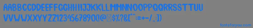 SpookyBooah Font – Blue Fonts on Gray Background