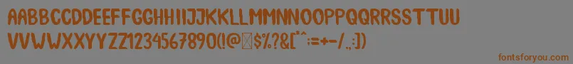 SpookyBooah Font – Brown Fonts on Gray Background