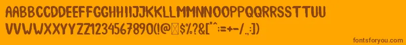 SpookyBooah Font – Brown Fonts on Orange Background
