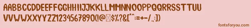 SpookyBooah Font – Brown Fonts on Pink Background