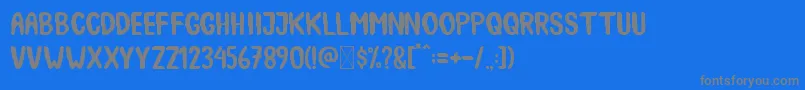 SpookyBooah Font – Gray Fonts on Blue Background