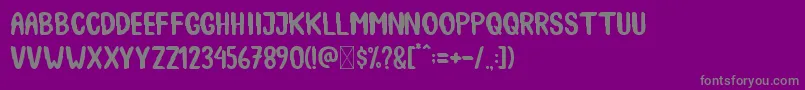 SpookyBooah Font – Gray Fonts on Purple Background
