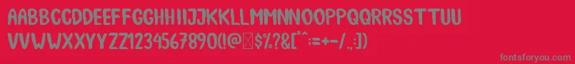 SpookyBooah Font – Gray Fonts on Red Background