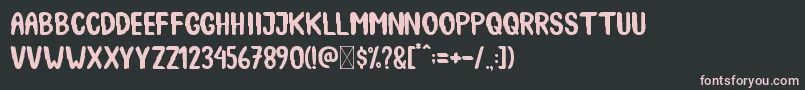 SpookyBooah Font – Pink Fonts on Black Background