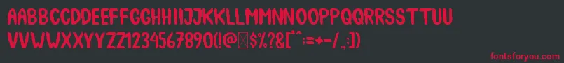 SpookyBooah Font – Red Fonts on Black Background