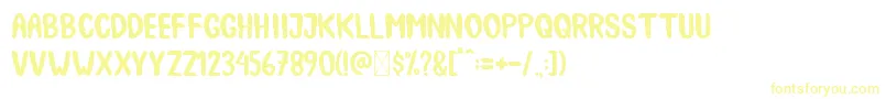 SpookyBooah Font – Yellow Fonts on White Background