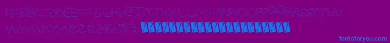 SpookyStencil Font – Blue Fonts on Purple Background