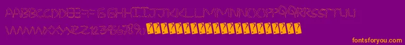 SpookyStencil Font – Orange Fonts on Purple Background