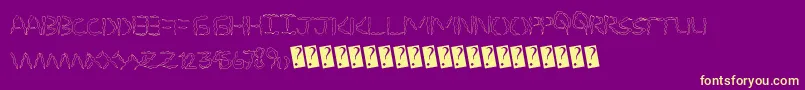 SpookyStencil Font – Yellow Fonts on Purple Background