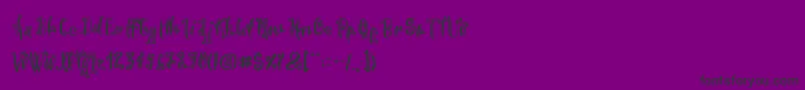 SpookyWookyRegular-fontti – mustat fontit violetilla taustalla