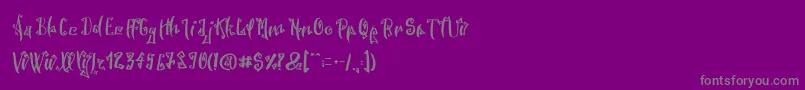 SpookyWookyRegular Font – Gray Fonts on Purple Background