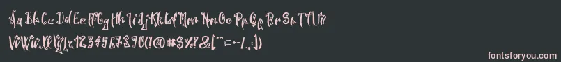 SpookyWookyRegular Font – Pink Fonts on Black Background