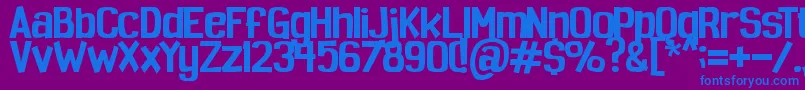 Spoopy Font – Blue Fonts on Purple Background