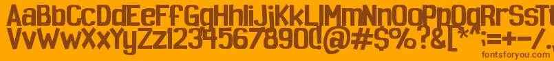 Spoopy Font – Brown Fonts on Orange Background