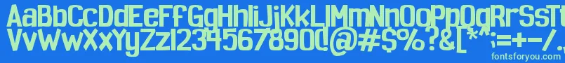 Spoopy Font – Green Fonts on Blue Background