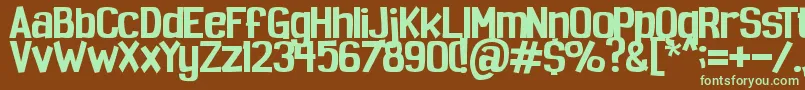 Spoopy-fontti – vihreät fontit ruskealla taustalla