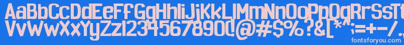 Spoopy Font – Pink Fonts on Blue Background