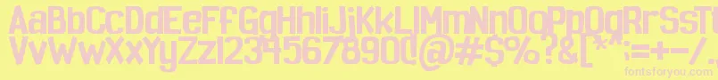 Spoopy-fontti – vaaleanpunaiset fontit keltaisella taustalla