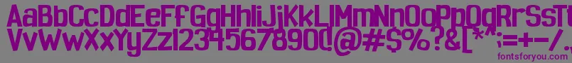 Шрифт Spoopy – фиолетовые шрифты на сером фоне