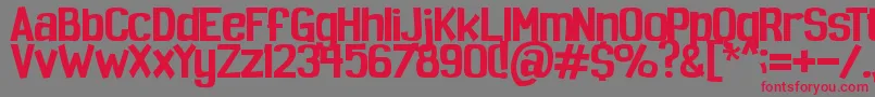 Spoopy Font – Red Fonts on Gray Background