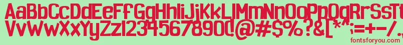 Spoopy Font – Red Fonts on Green Background