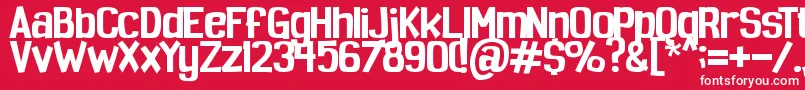 Spoopy Font – White Fonts on Red Background