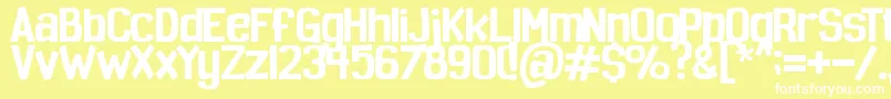 Spoopy Font – White Fonts on Yellow Background