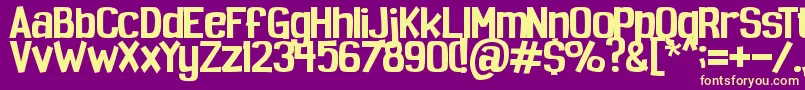 Spoopy Font – Yellow Fonts on Purple Background